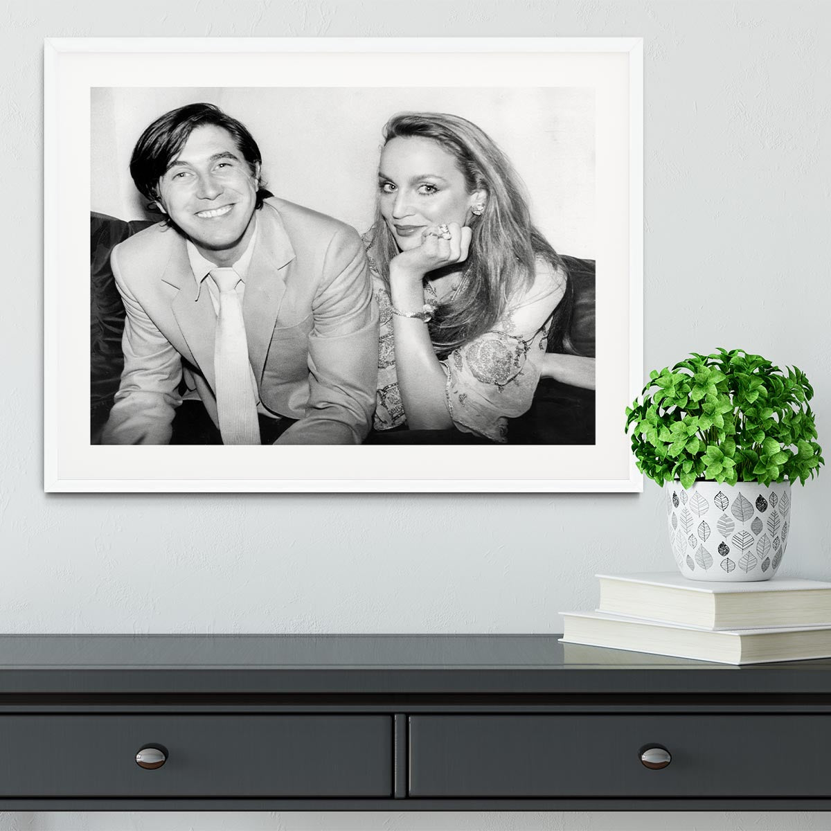 Bryan Ferry and Jerry Hall Framed Print - Canvas Art Rocks - 5