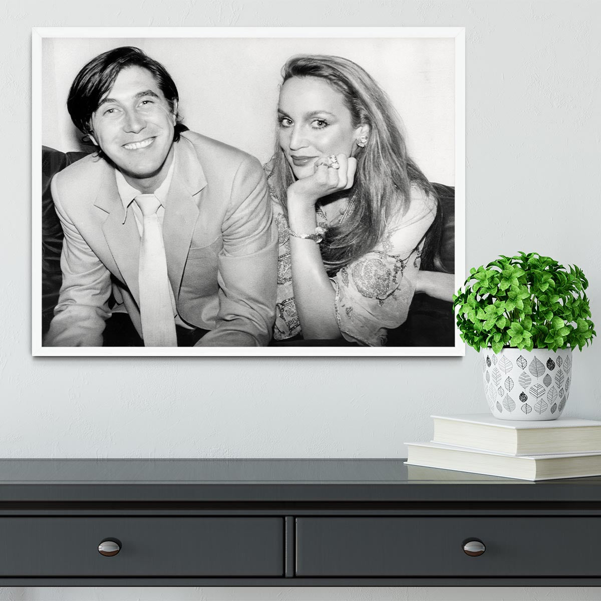 Bryan Ferry and Jerry Hall Framed Print - Canvas Art Rocks -6