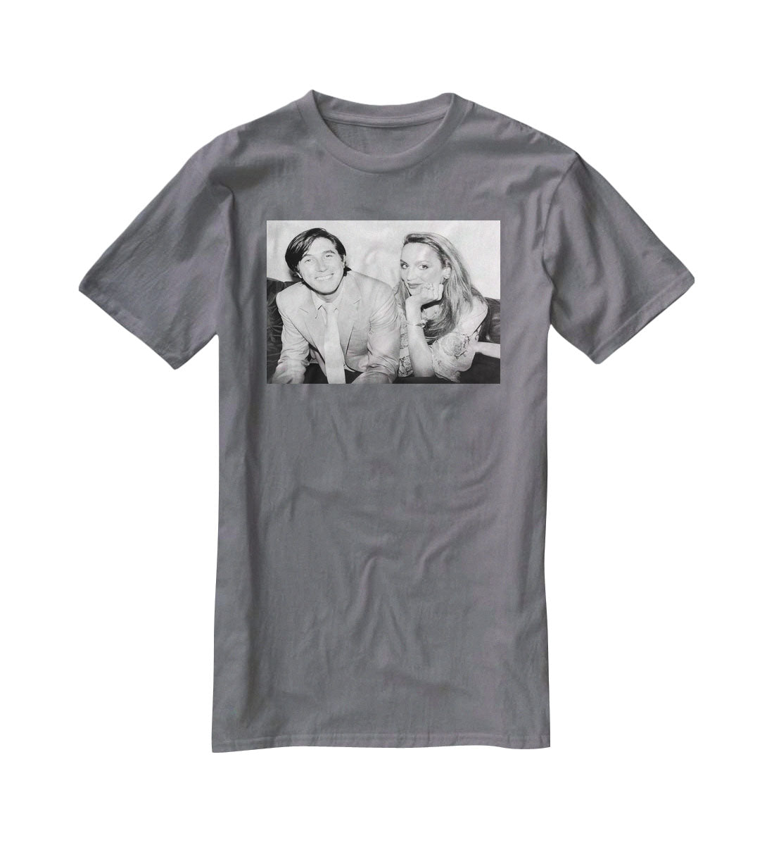 Bryan Ferry and Jerry Hall T-Shirt - Canvas Art Rocks - 3