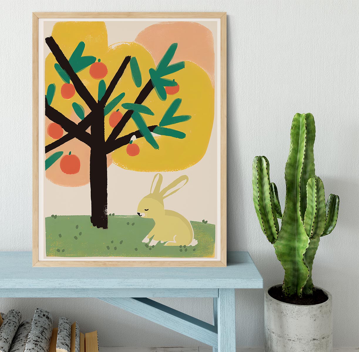 Bunny Under Apple Tree Framed Print - 1x - 4