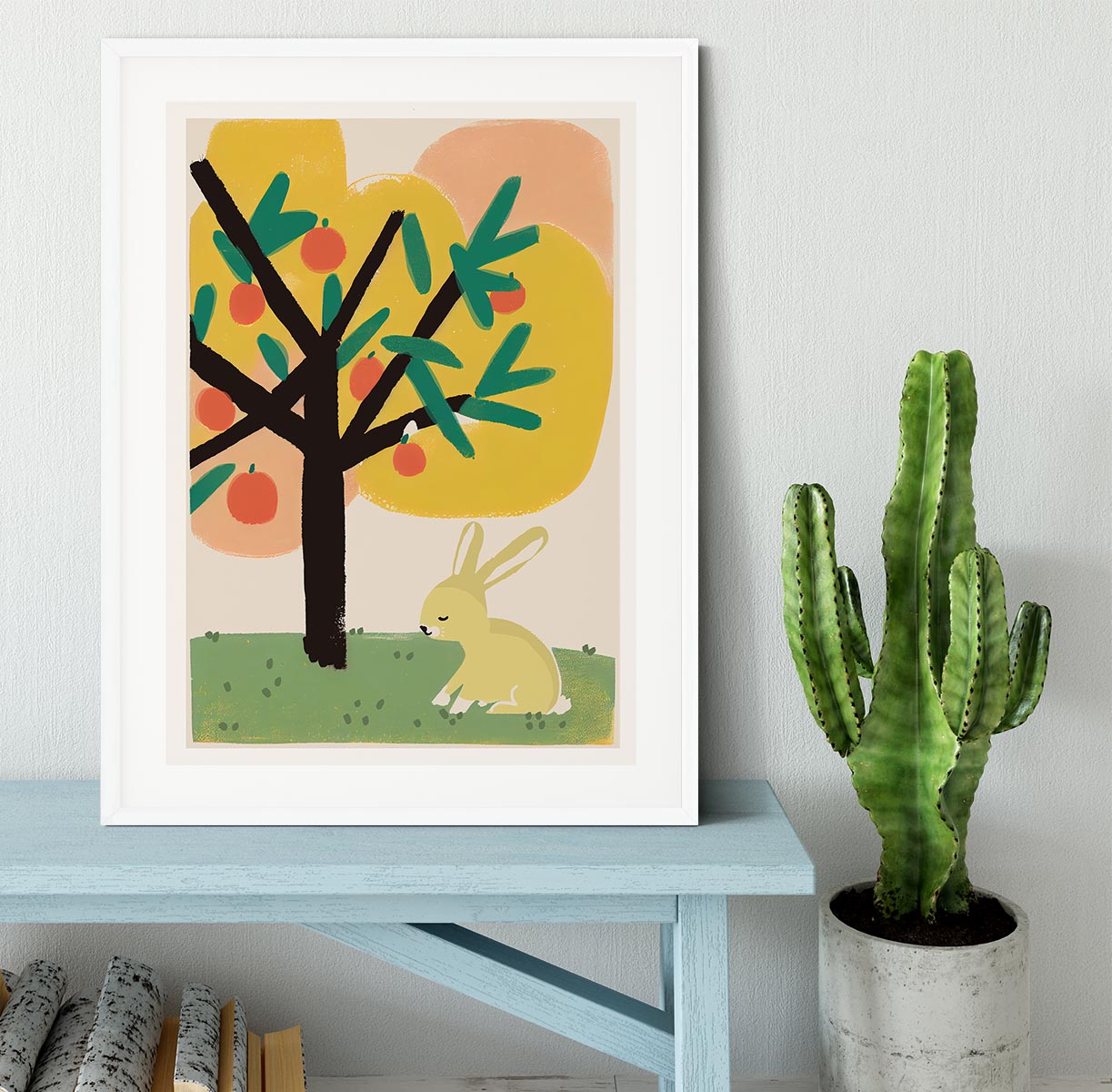 Bunny Under Apple Tree Framed Print - 1x - 5