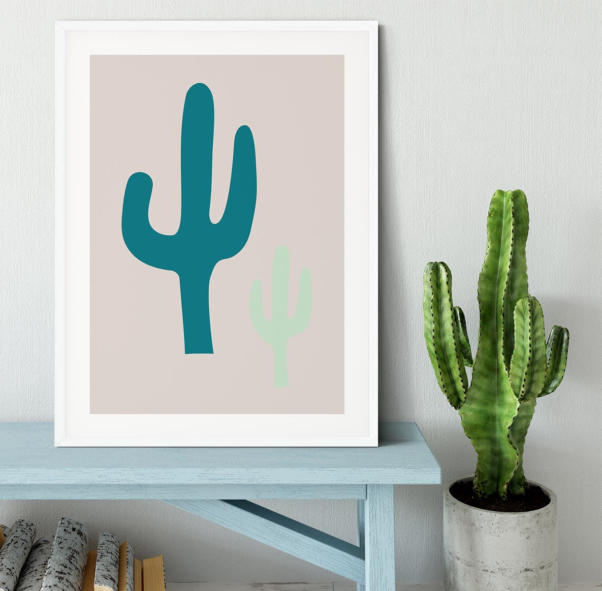 Cactus Beige Framed Print - 1x - 5