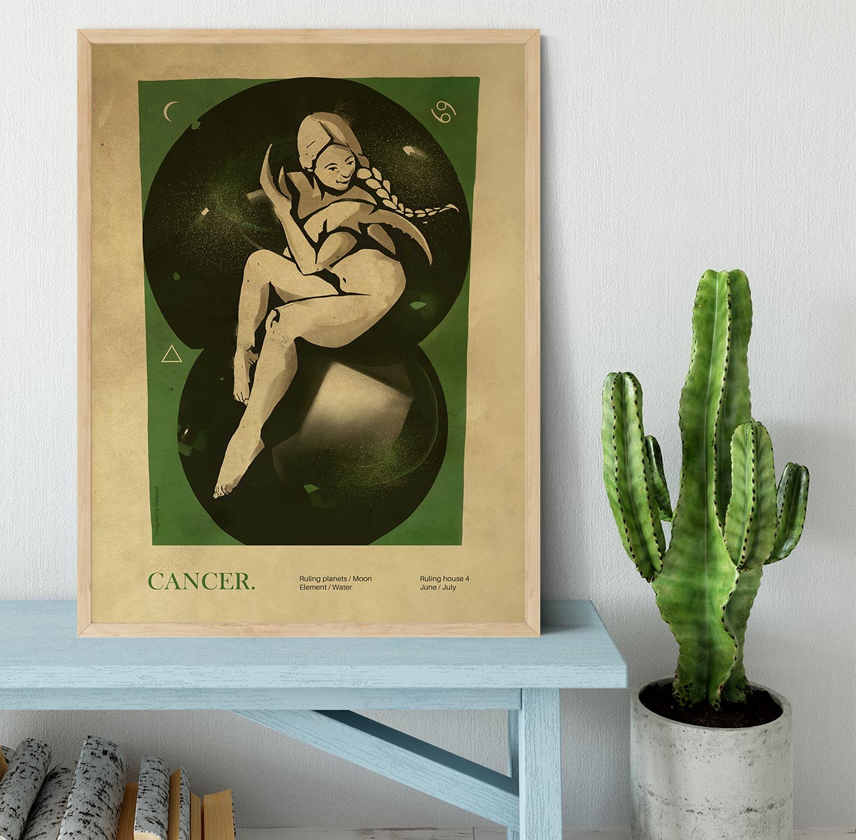 Cancer Celestial Nurturing Poster Framed Print - Canvas Art Rocks - 4