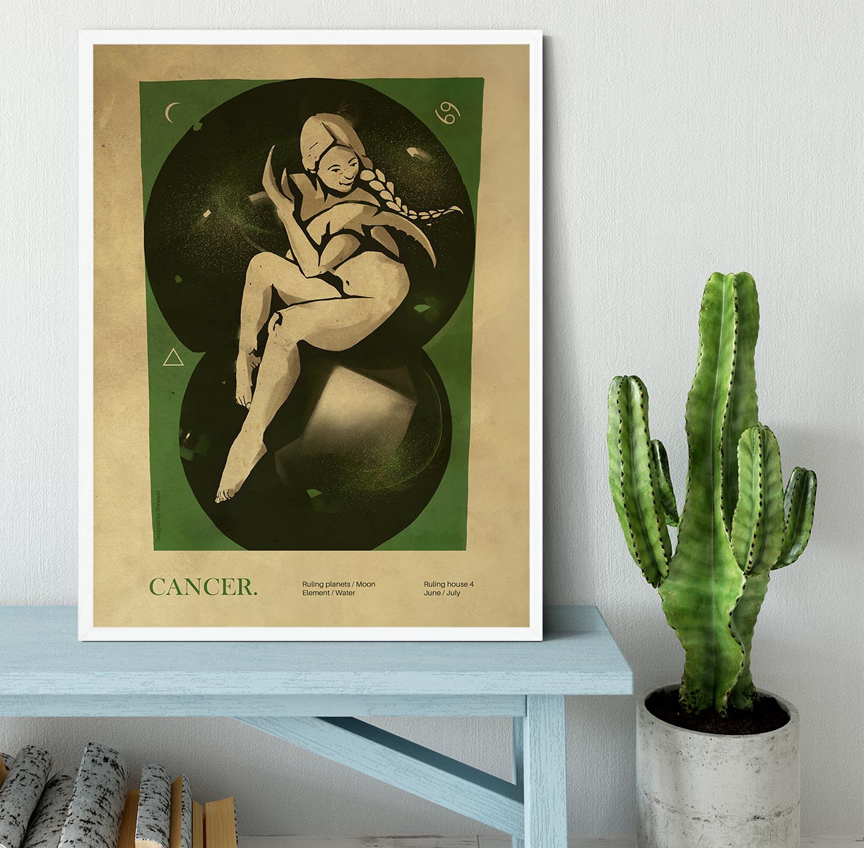 Cancer Celestial Nurturing Poster Framed Print - Canvas Art Rocks -6