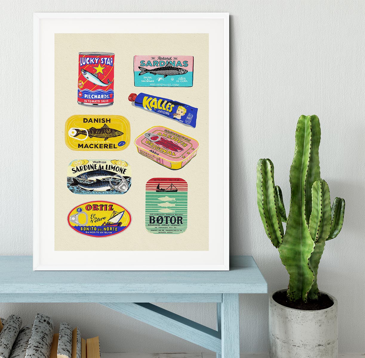 Canned Fish Framed Print - Canvas Art Rocks - 5