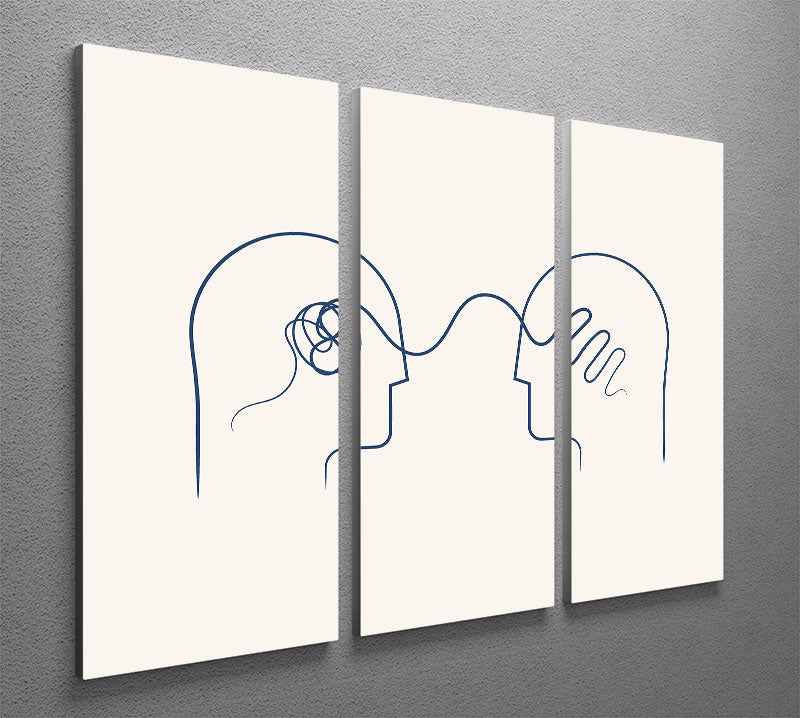 Cerebral Harmony 3 Split Panel Canvas Print - Canvas Art Rocks - 2