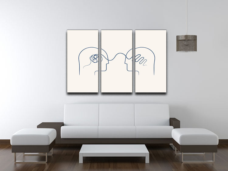 Cerebral Harmony 3 Split Panel Canvas Print - Canvas Art Rocks - 3