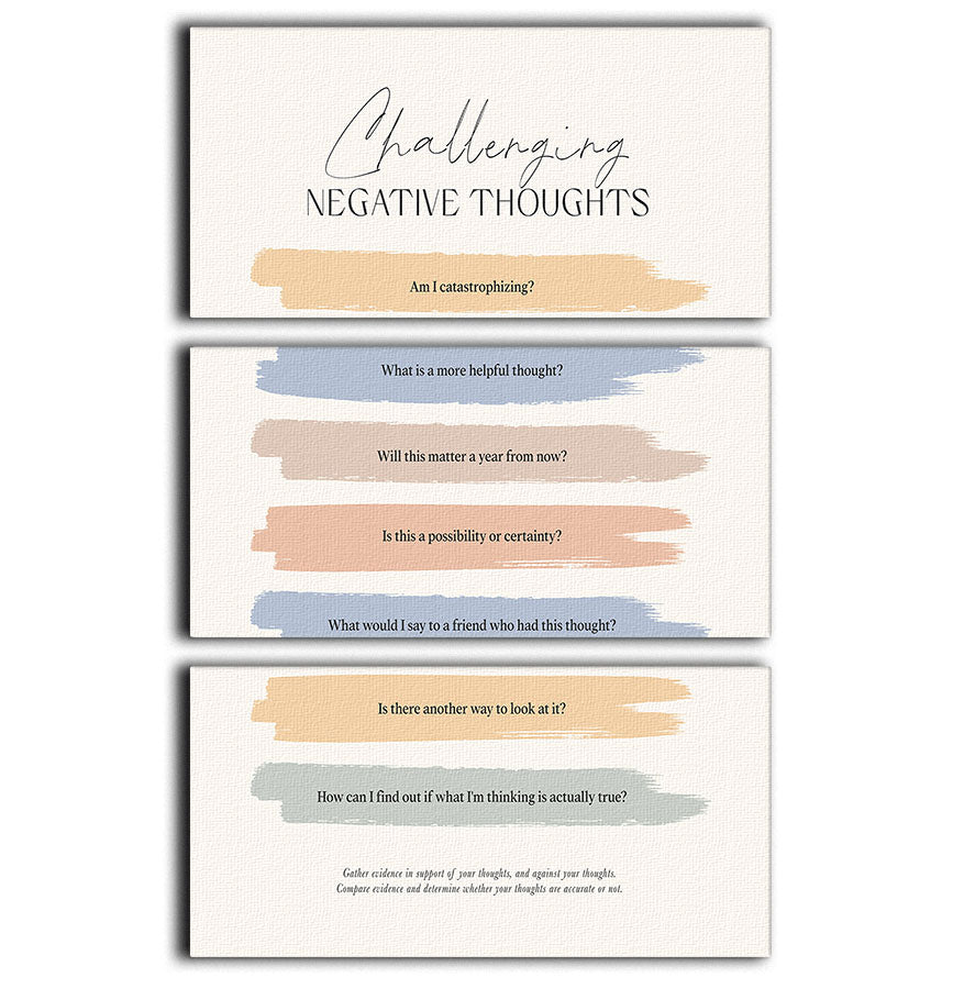 Challenging Thoughts 3 Split Panel Canvas Print - Canvas Art Rocks - 1