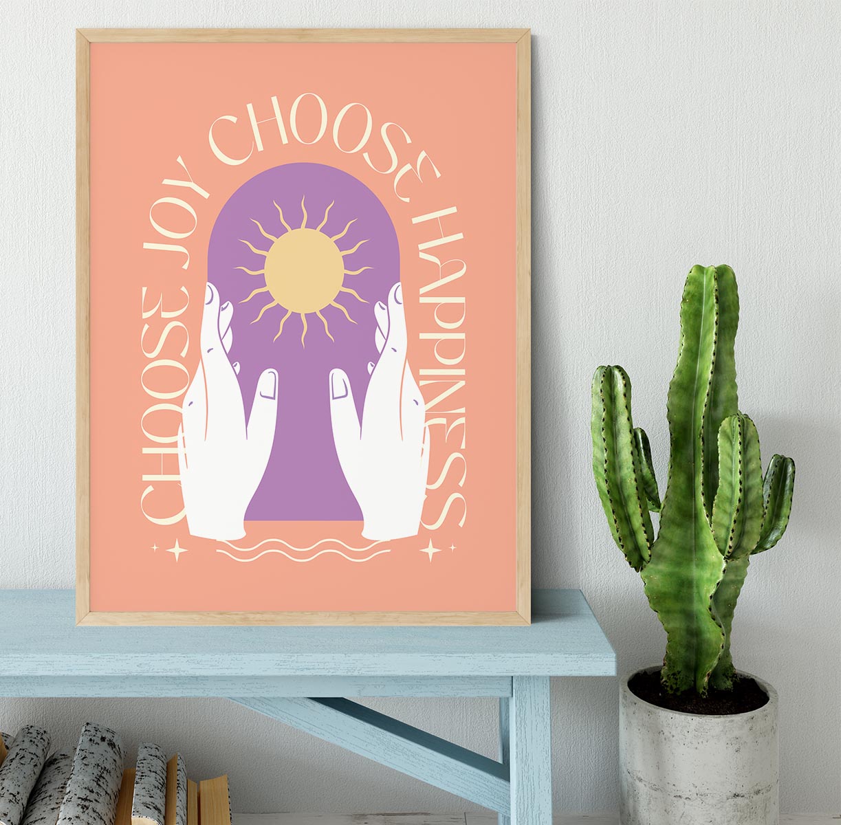 Choose Joy Choose Happiness Framed Print - Canvas Art Rocks - 4