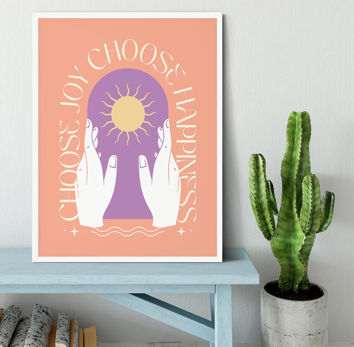 Choose Joy Choose Happiness Framed Print - Canvas Art Rocks -6