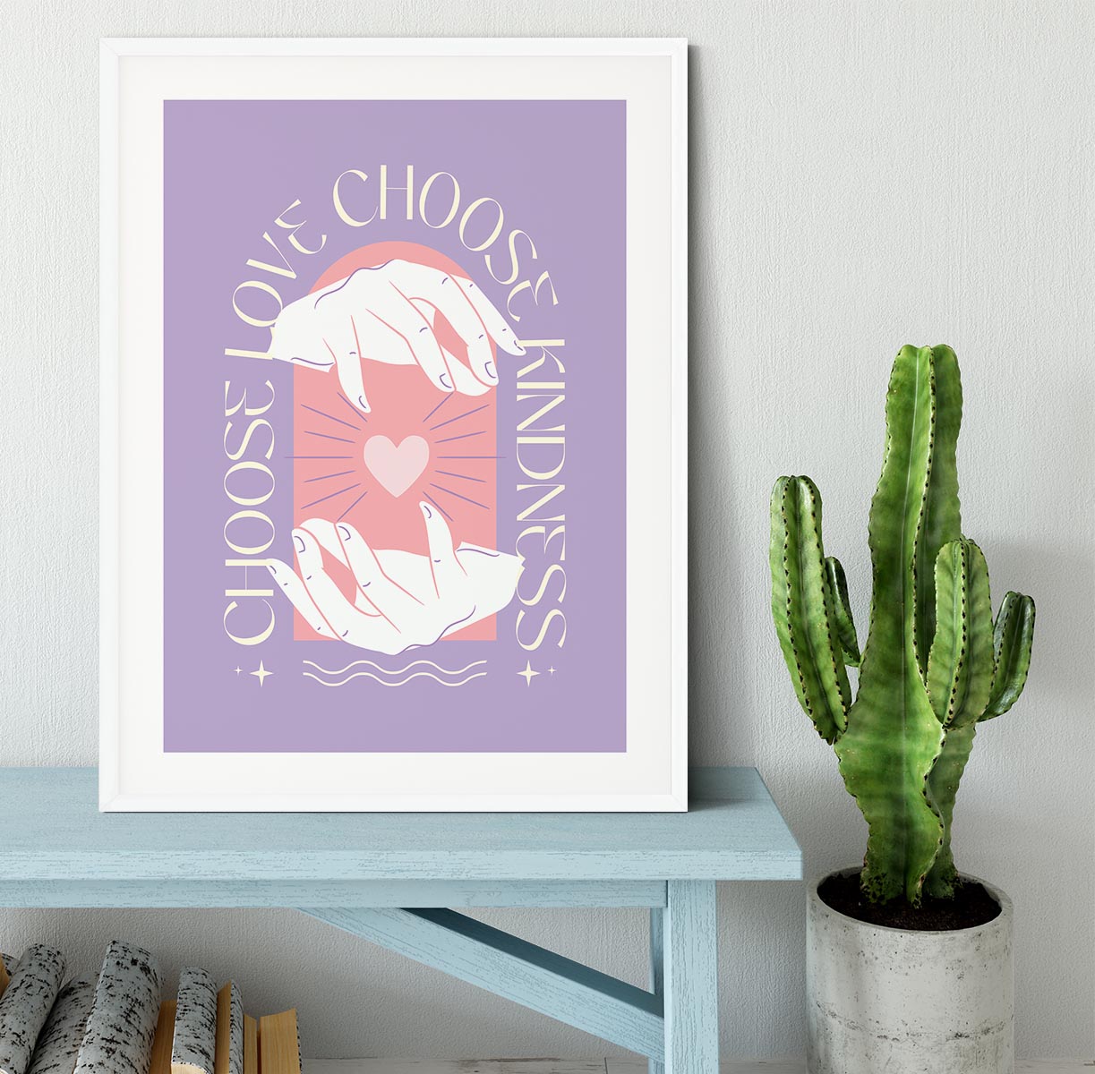 Choose Love Choose Kindness Framed Print - Canvas Art Rocks - 5