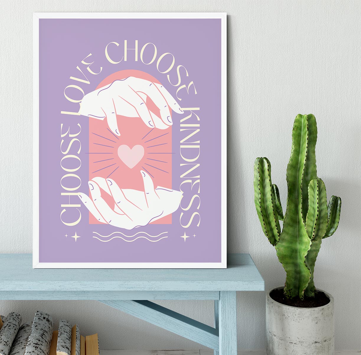 Choose Love Choose Kindness Framed Print - Canvas Art Rocks -6