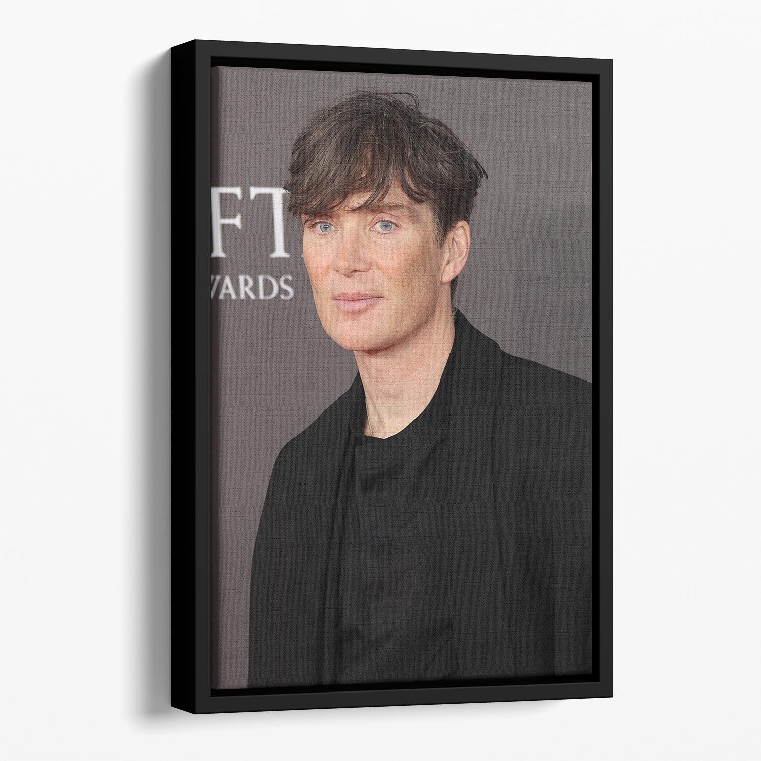 Cillian Murphy at the Baftas Floating Framed Canvas - Canvas Art Rocks - 1