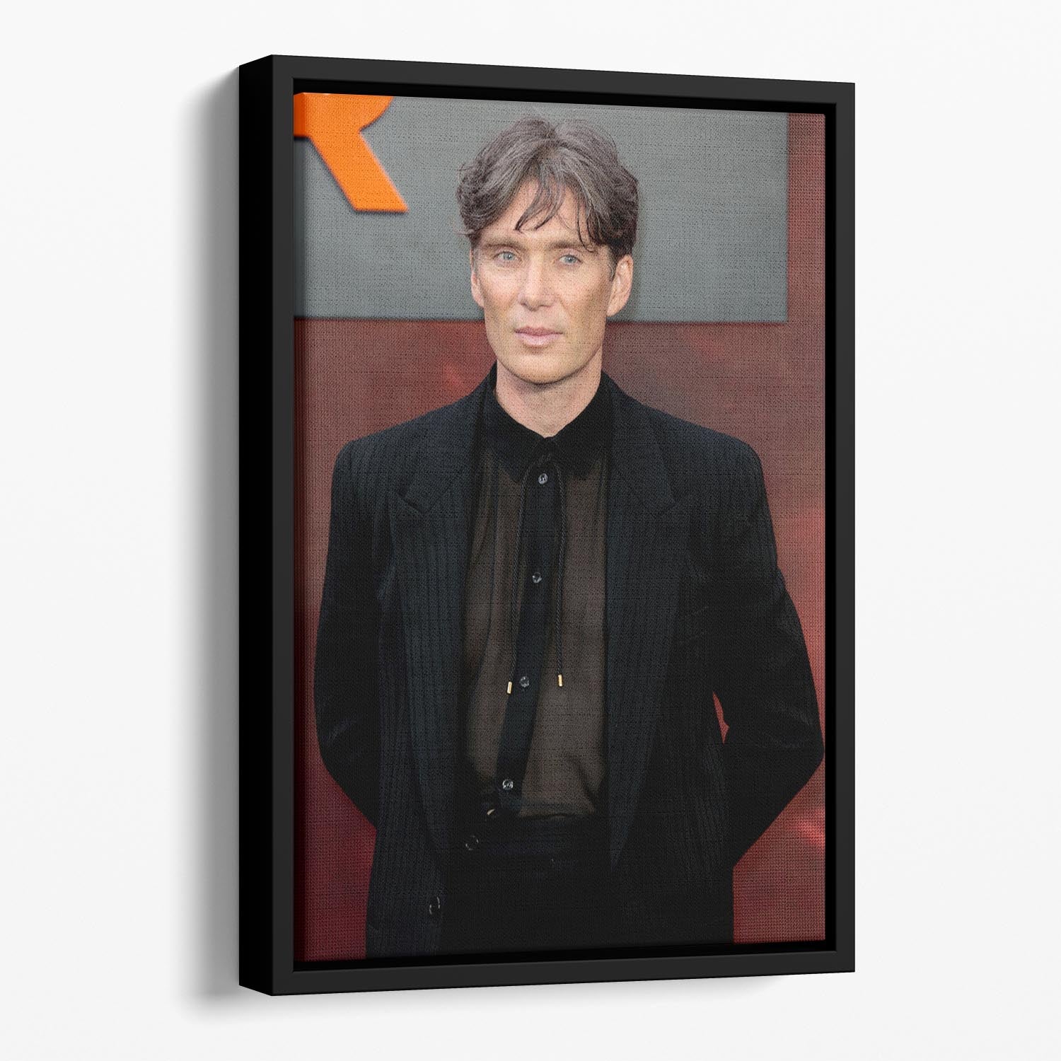 Cillian Murphy at the Oppenheimer Premiere Floating Framed Canvas - Canvas Art Rocks - 1