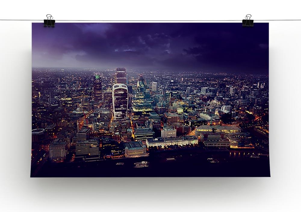 City of London At Sunset Poster - Unframed