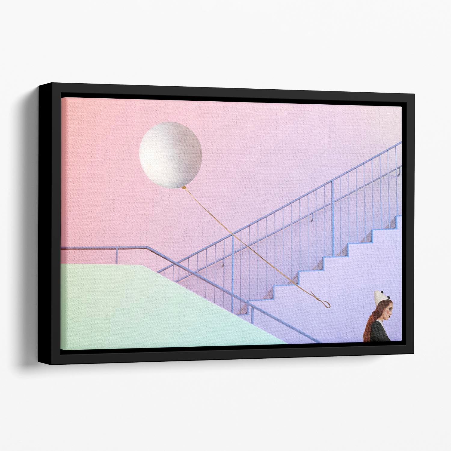 Clownville IV Floating Framed Canvas - 1x - 1