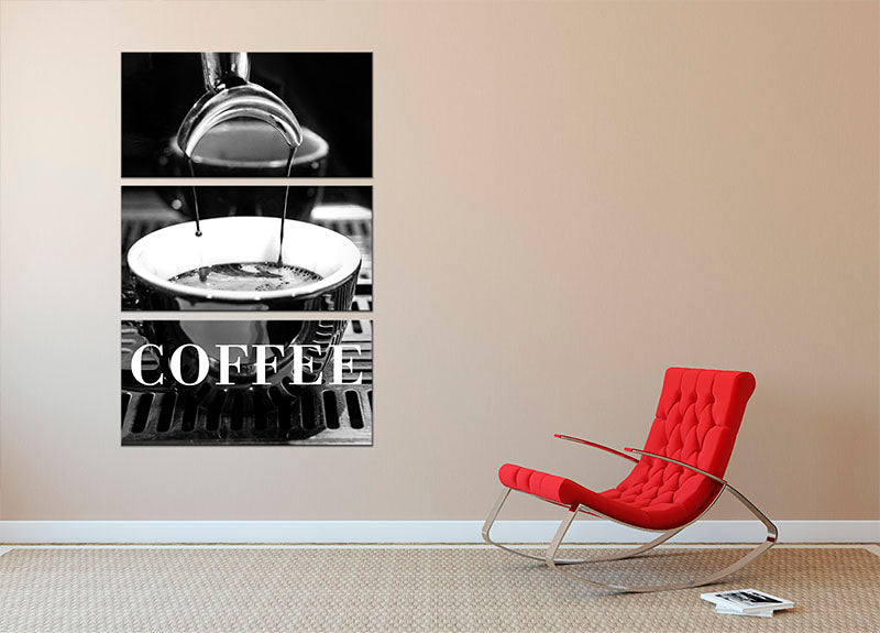 Coffee Documentary 3 Split Panel Canvas Print - Canvas Art Rocks - 2