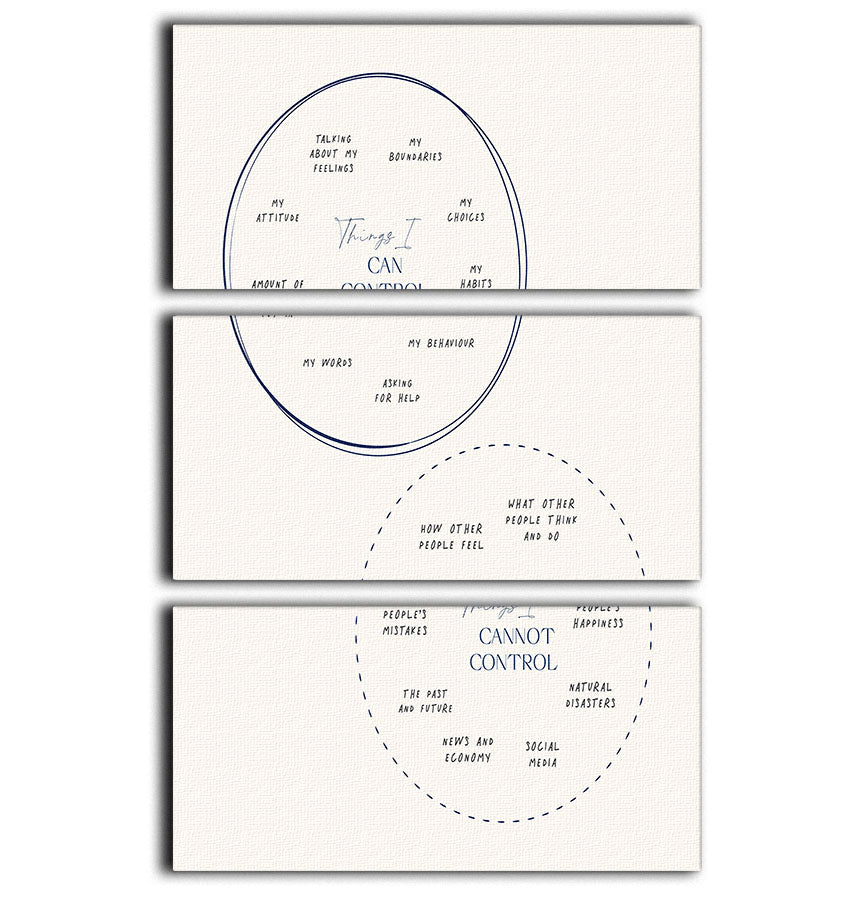 Control Circles 3 Split Panel Canvas Print - Canvas Art Rocks - 1