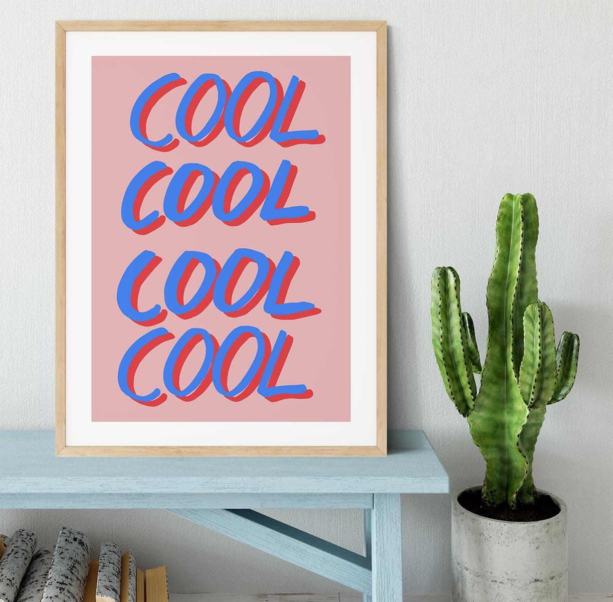 Cool Cool Cool Cool Pink Framed Print - 1x - 3