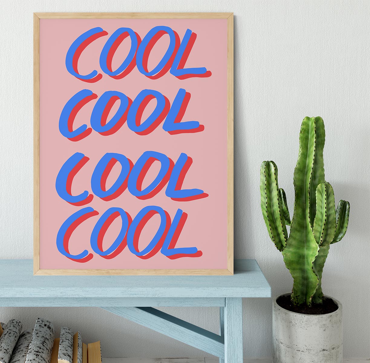 Cool Cool Cool Cool Pink Framed Print - 1x - 4