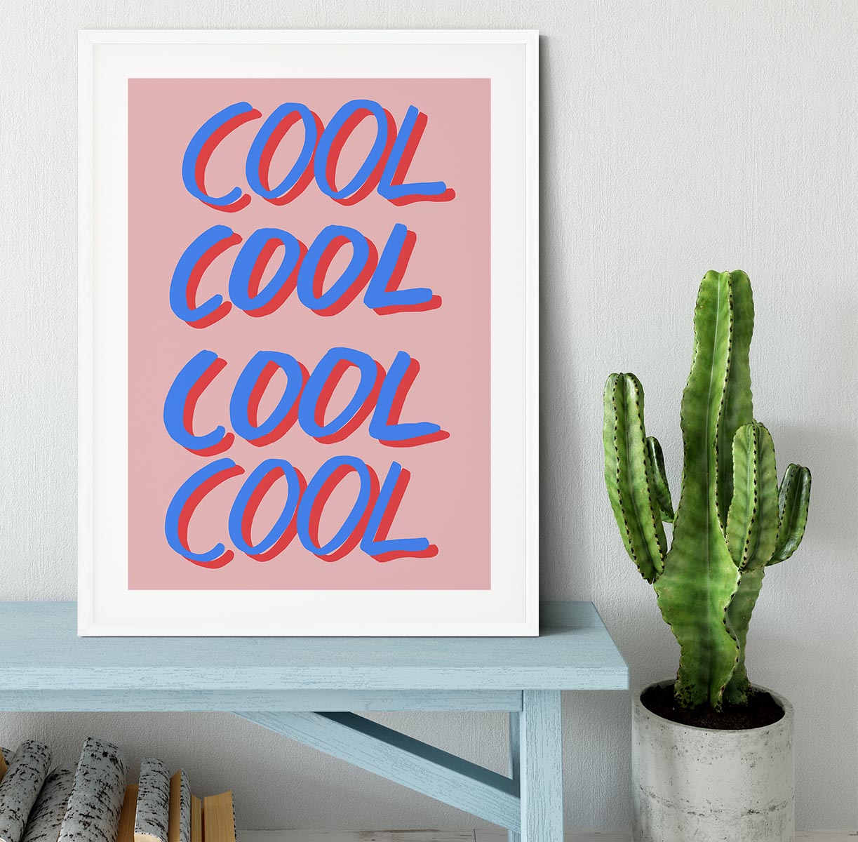 Cool Cool Cool Cool Pink Framed Print - 1x - 5