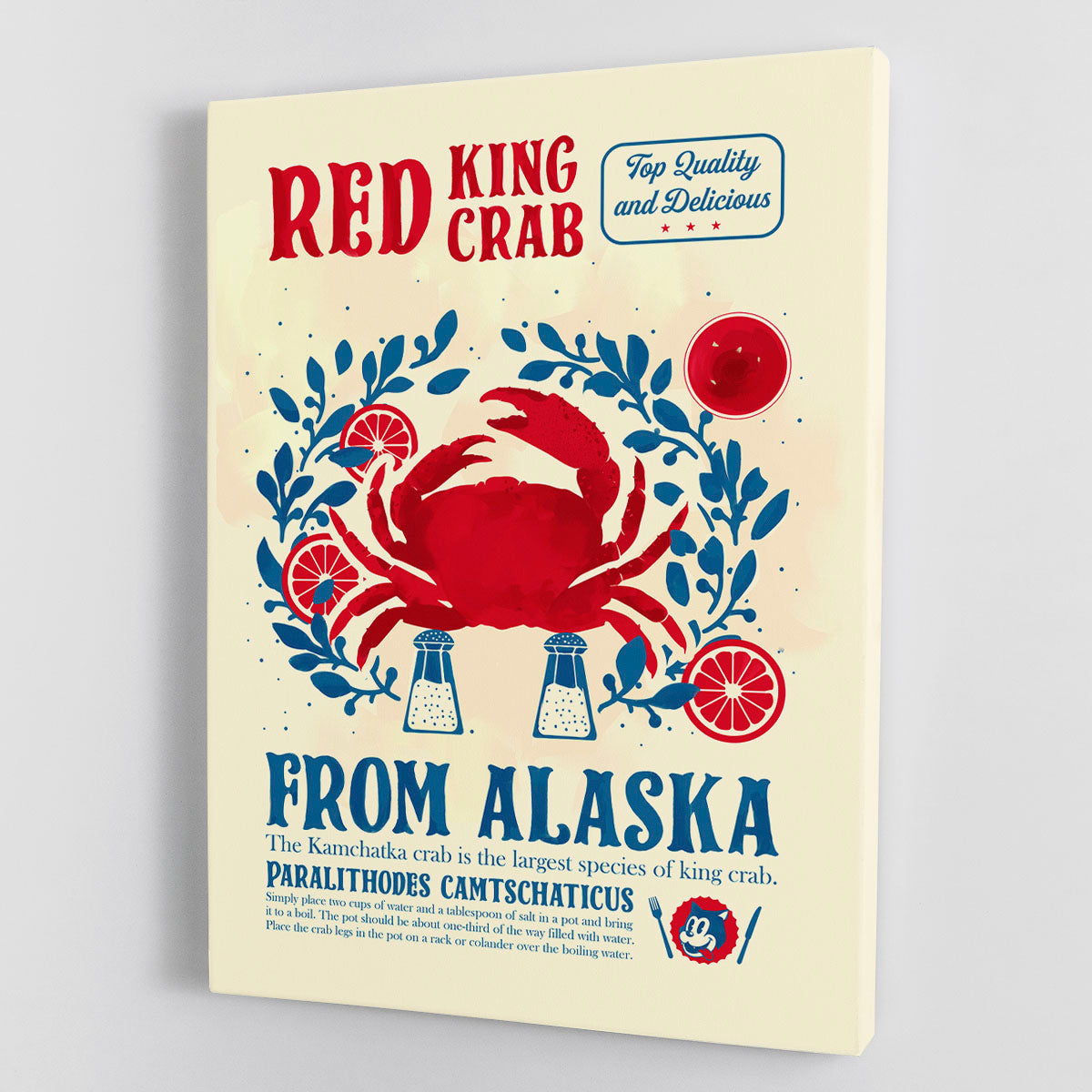 Crab kitchen print Canvas Print or Poster - Canvas Art Rocks - 1