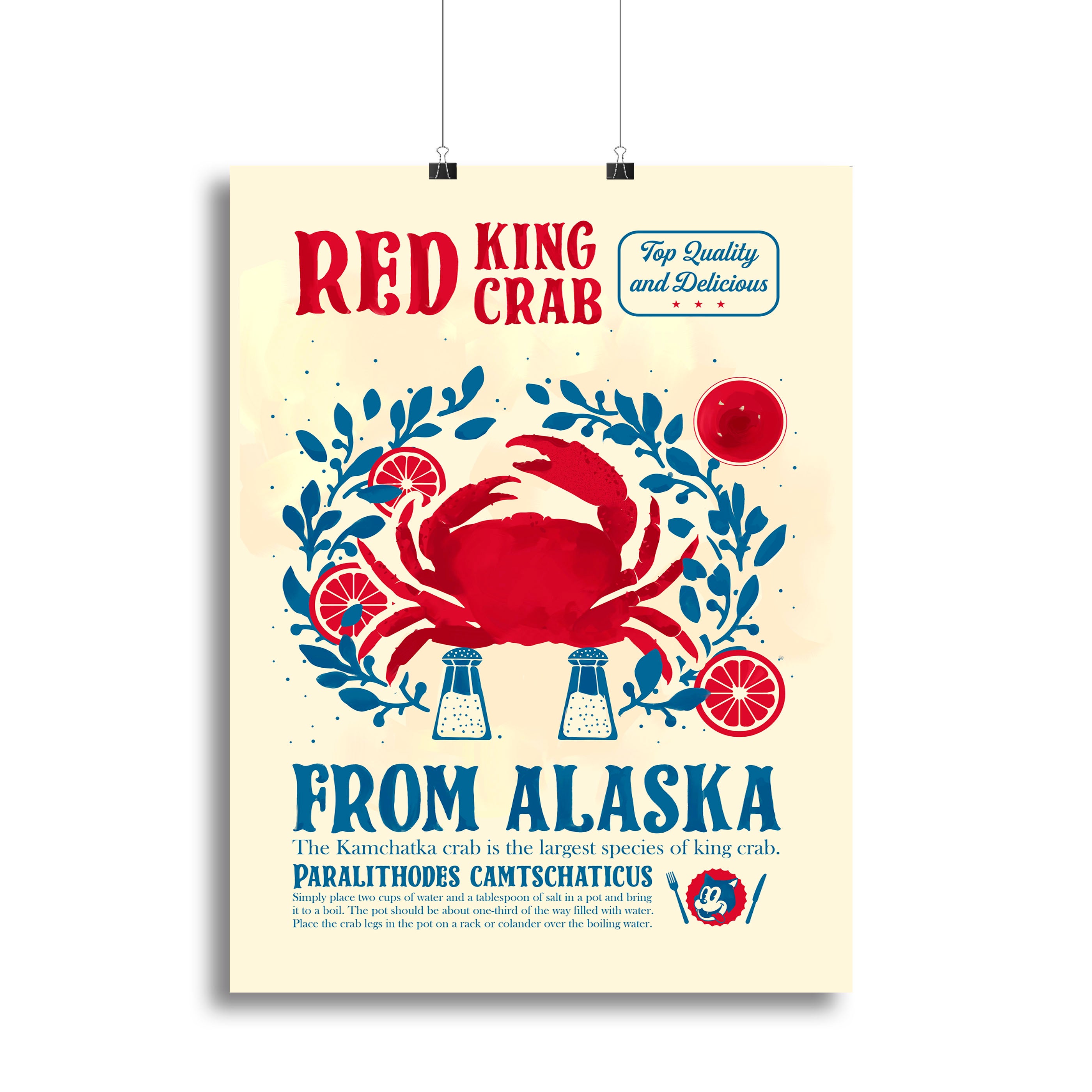 Crab kitchen print Canvas Print or Poster - Canvas Art Rocks - 2