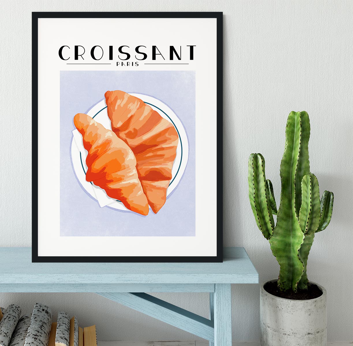 Croissant Paris Framed Print - Canvas Art Rocks - 1