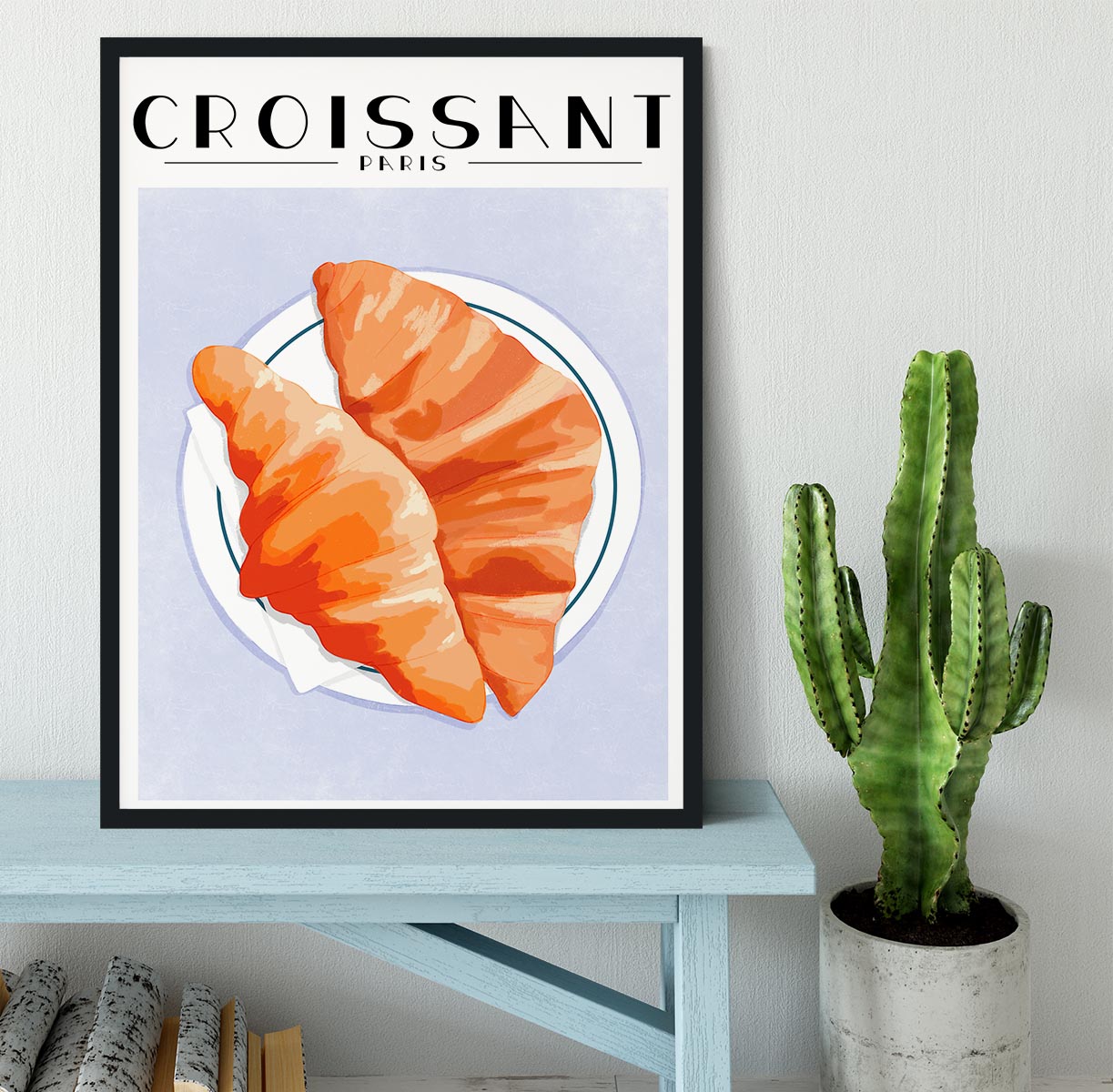 Croissant Paris Framed Print - Canvas Art Rocks - 2