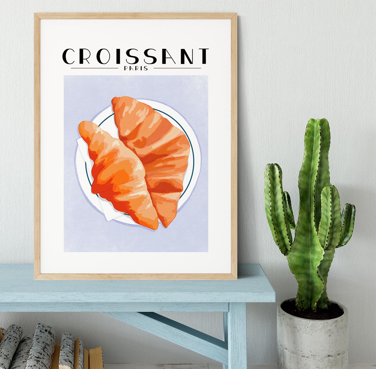 Croissant Paris Framed Print - Canvas Art Rocks - 3