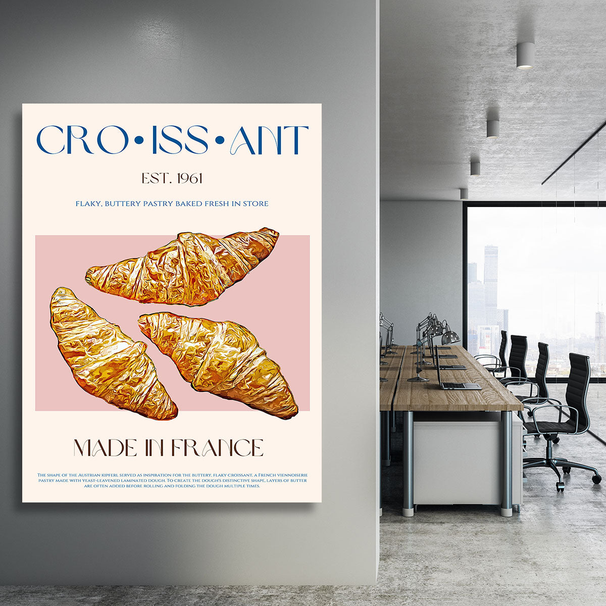 Croissant Print Canvas Print or Poster - Canvas Art Rocks - 3