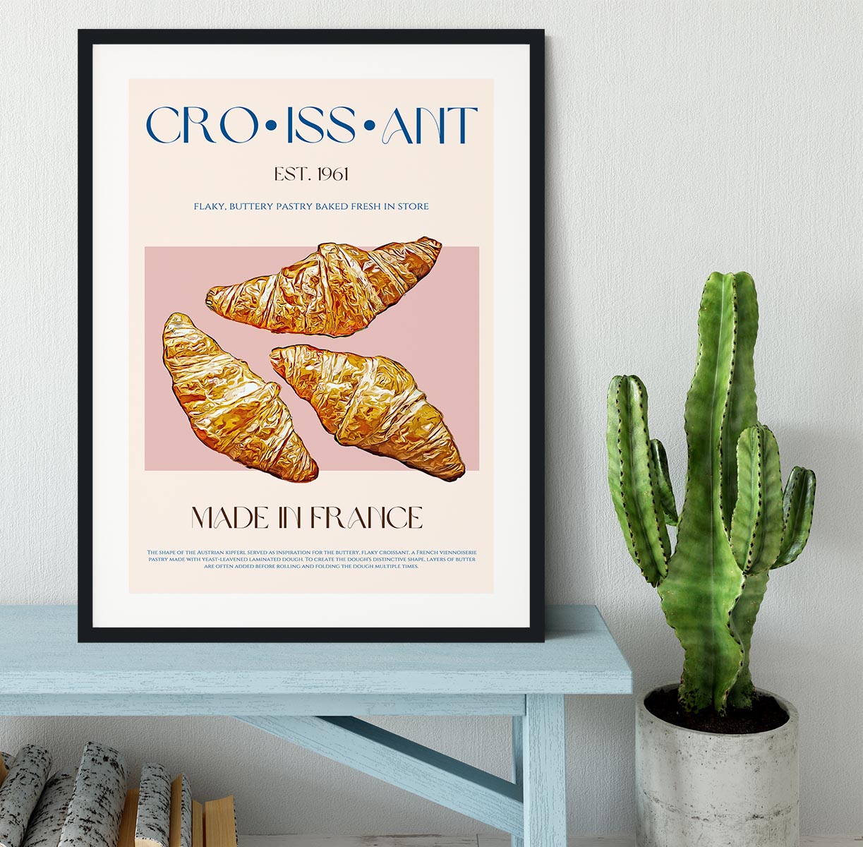 Croissant Print Framed Print - Canvas Art Rocks - 1