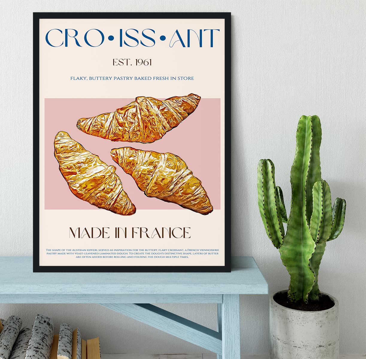 Croissant Print Framed Print - Canvas Art Rocks - 2