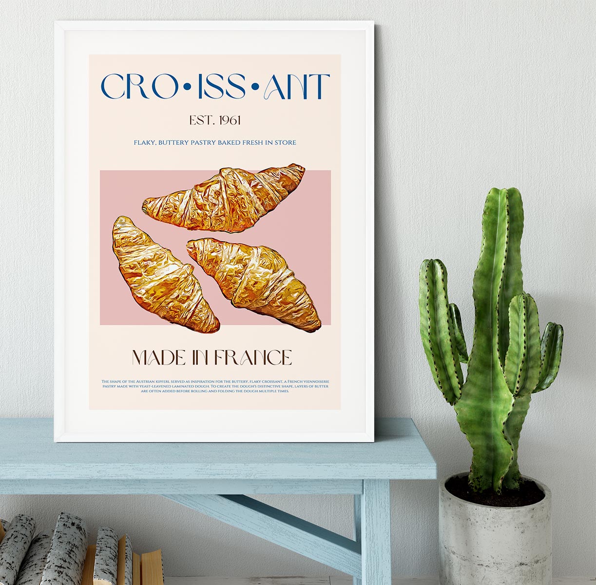 Croissant Print Framed Print - Canvas Art Rocks - 5