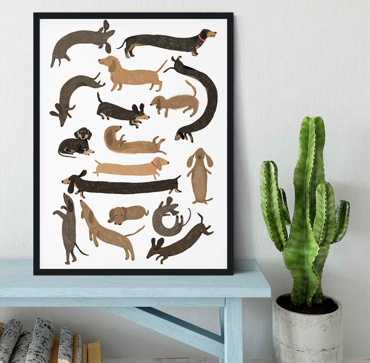 Dachshund Print Framed Print - 1x - 2