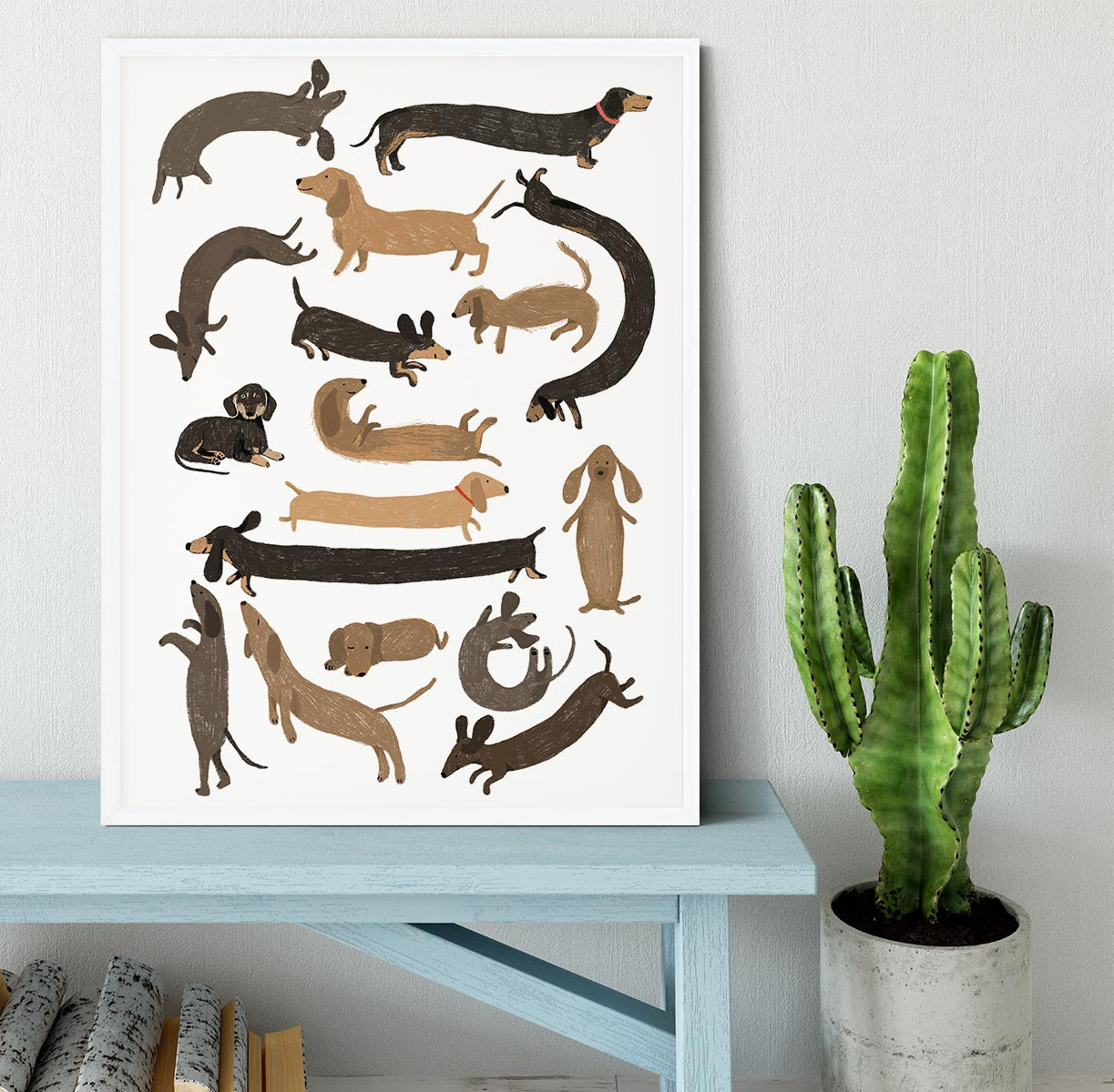 Dachshund Print Framed Print - 1x -6