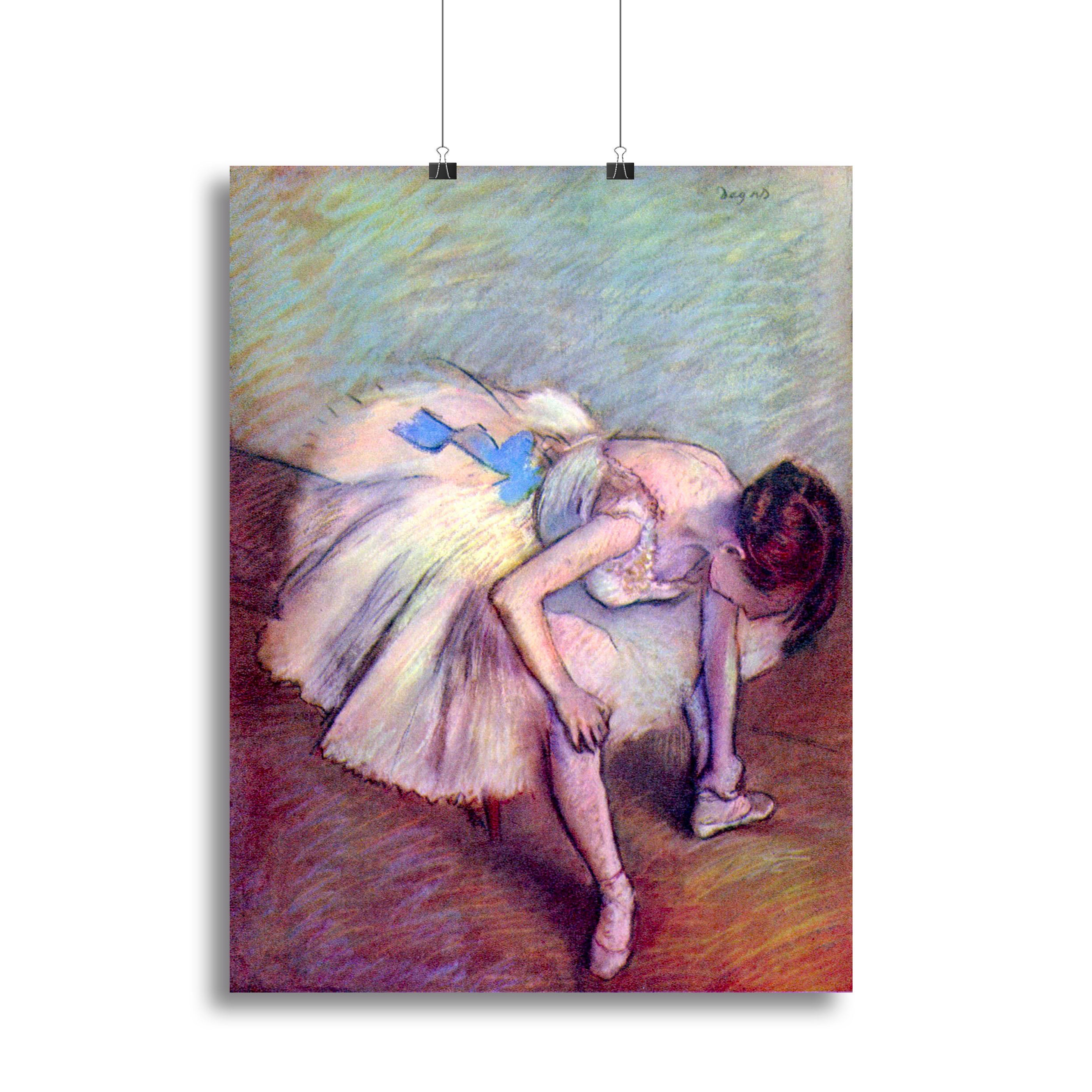 Dancer bent over by Degas Poster - Unframed
