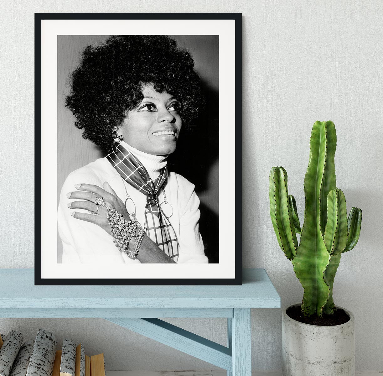 Diana Ross in 1968 Framed Print - Canvas Art Rocks - 1