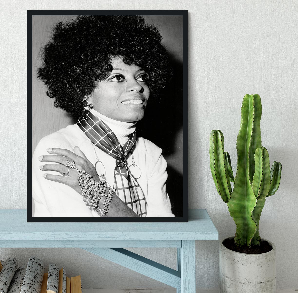 Diana Ross in 1968 Framed Print - Canvas Art Rocks - 2