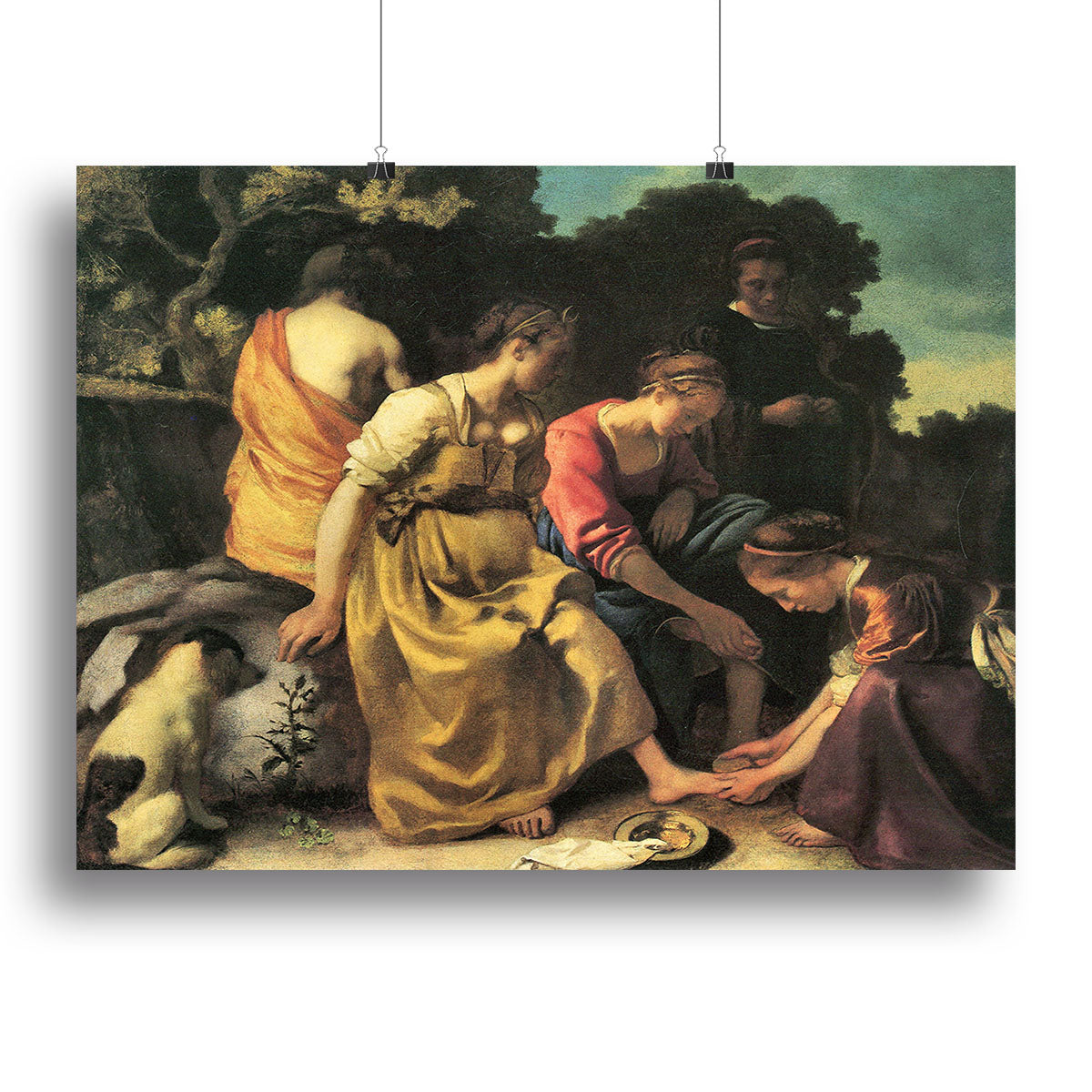 Diana and her nymphs by Vermeer Poster - Unframed
