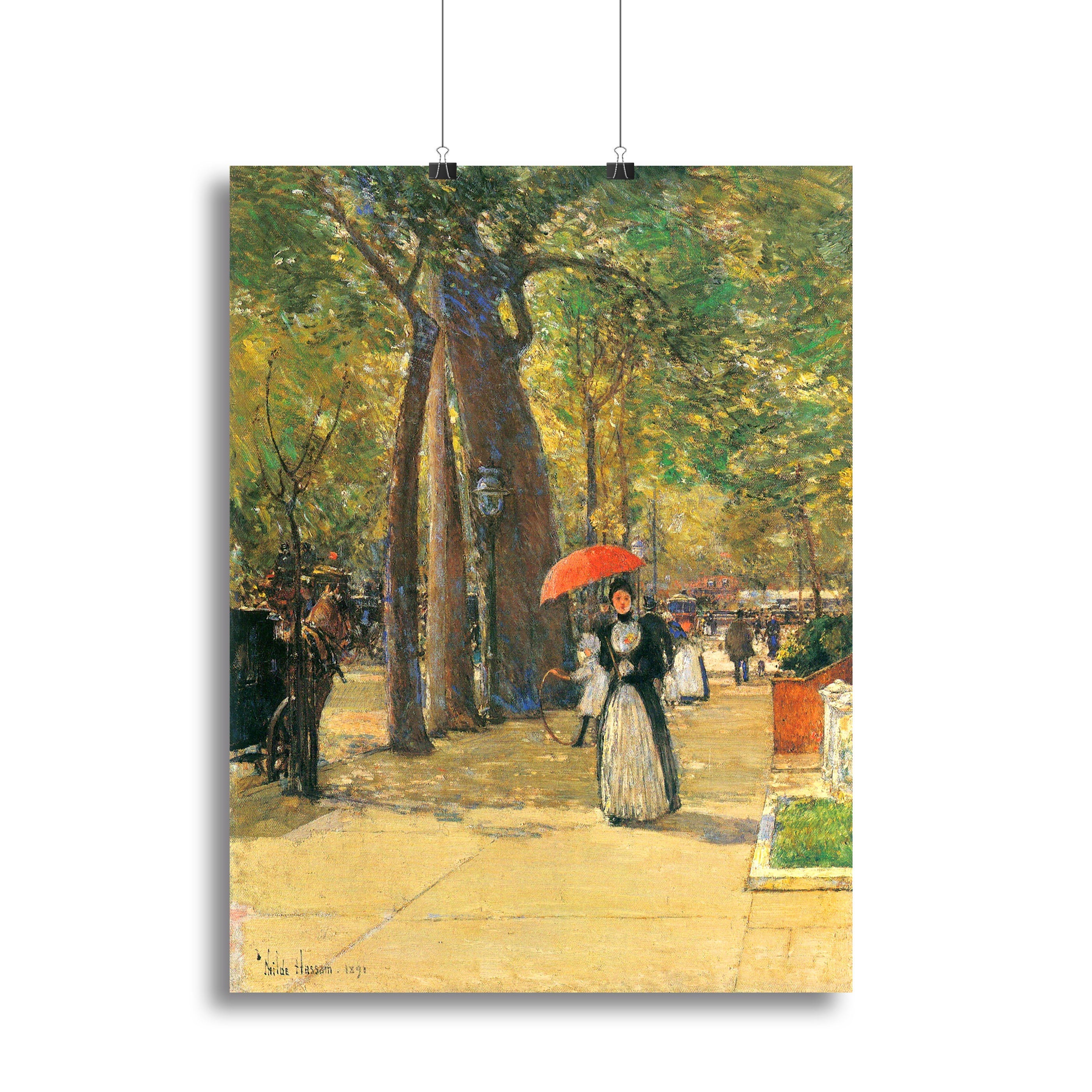 Die Fifth Avenue beim Washington Square by Hassam Poster - Unframed