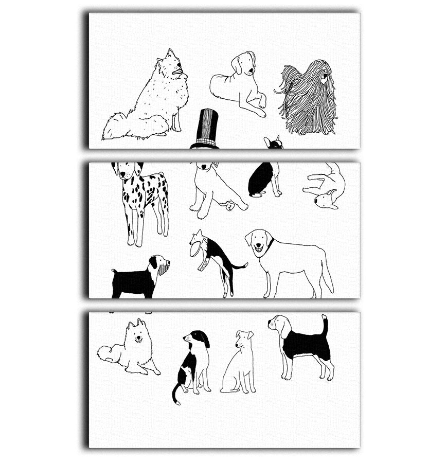 Dogs 3 Split Panel Canvas Print - 1x - 1