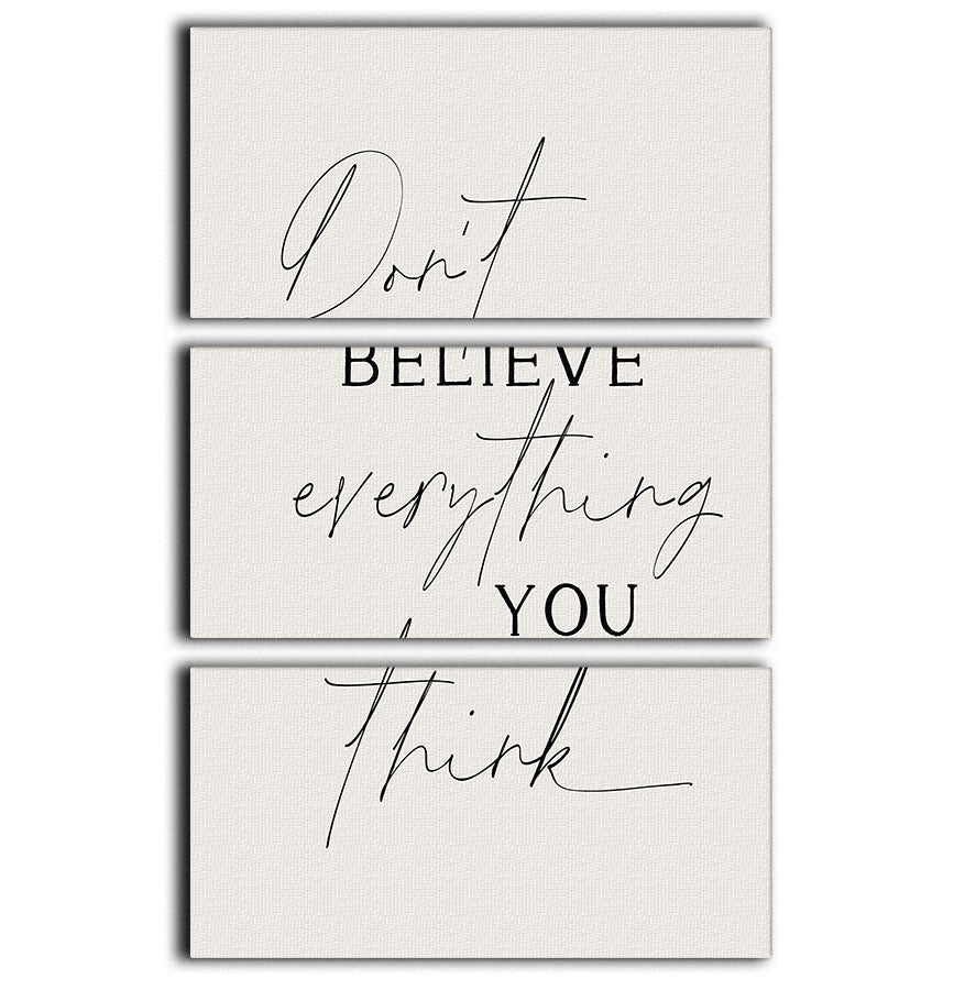 Dont Believe Everything 3 Split Panel Canvas Print - Canvas Art Rocks - 1