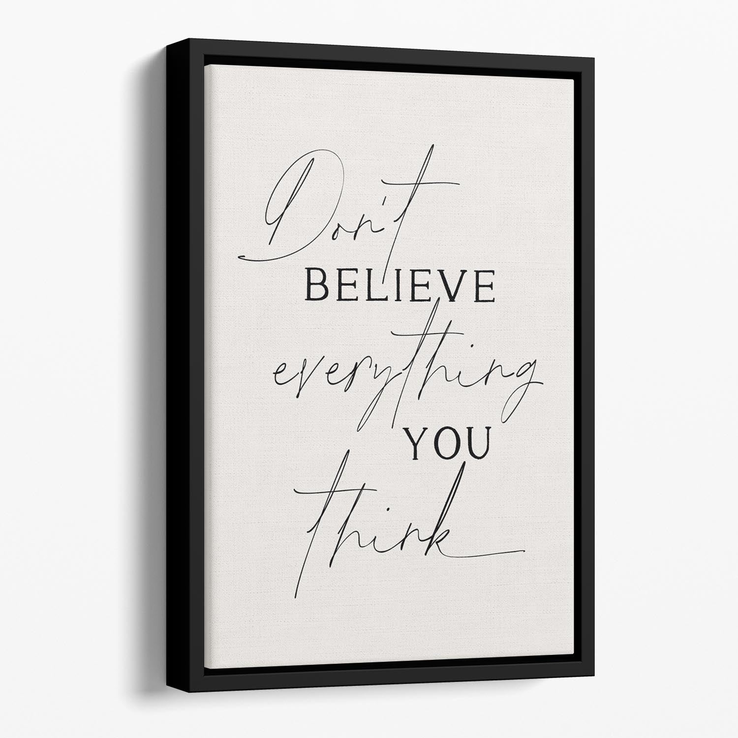 Dont Believe Everything Floating Framed Canvas - Canvas Art Rocks - 1