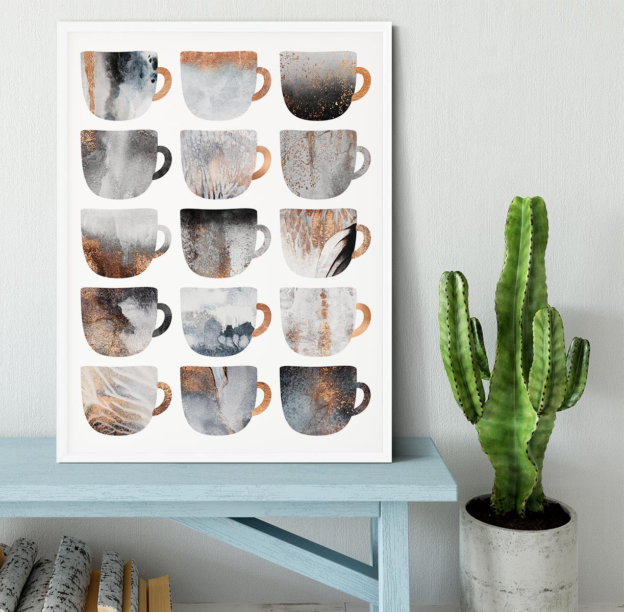 Dreamy Coffee Cups Framed Print - Canvas Art Rocks -6