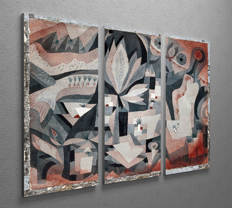 Dry Cooler Garden 1921 No.1 3 Split Panel Canvas Print - Canvas Art Rocks - 2