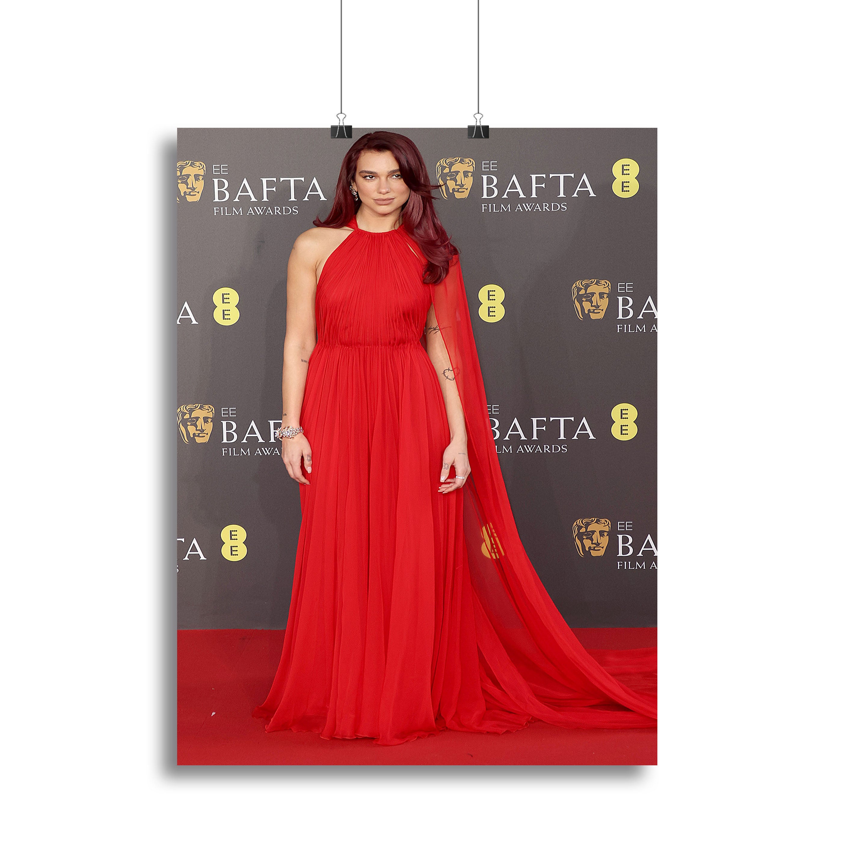 Dua Lipa at the Baftas Canvas Print or Poster - Canvas Art Rocks - 2