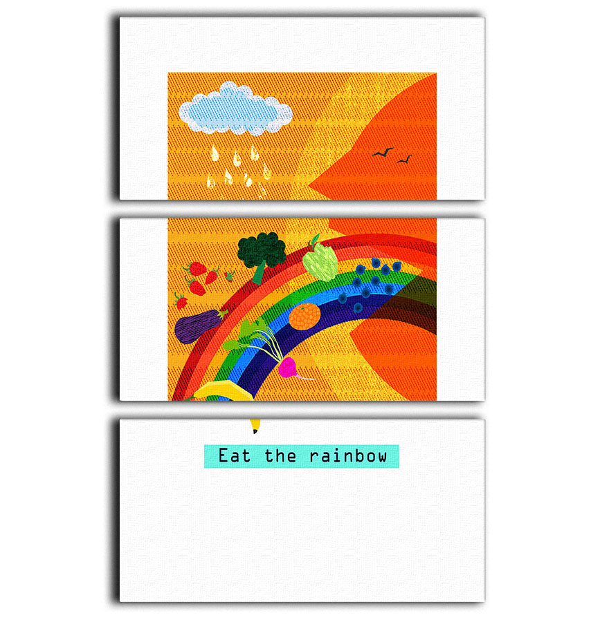 Eat the rainbow 3 Split Panel Canvas Print - 1x - 1