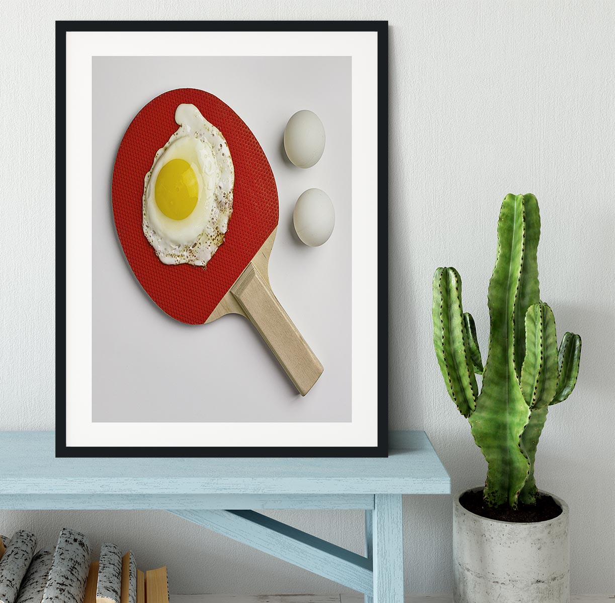 Egg Ping Pong Framed Print - 1x - 1