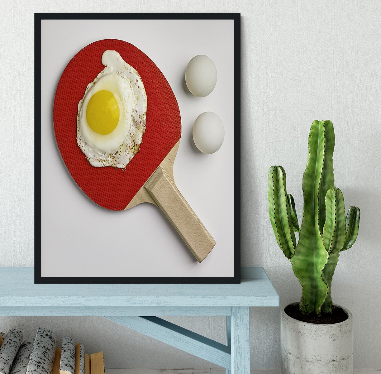 Egg Ping Pong Framed Print - 1x - 2